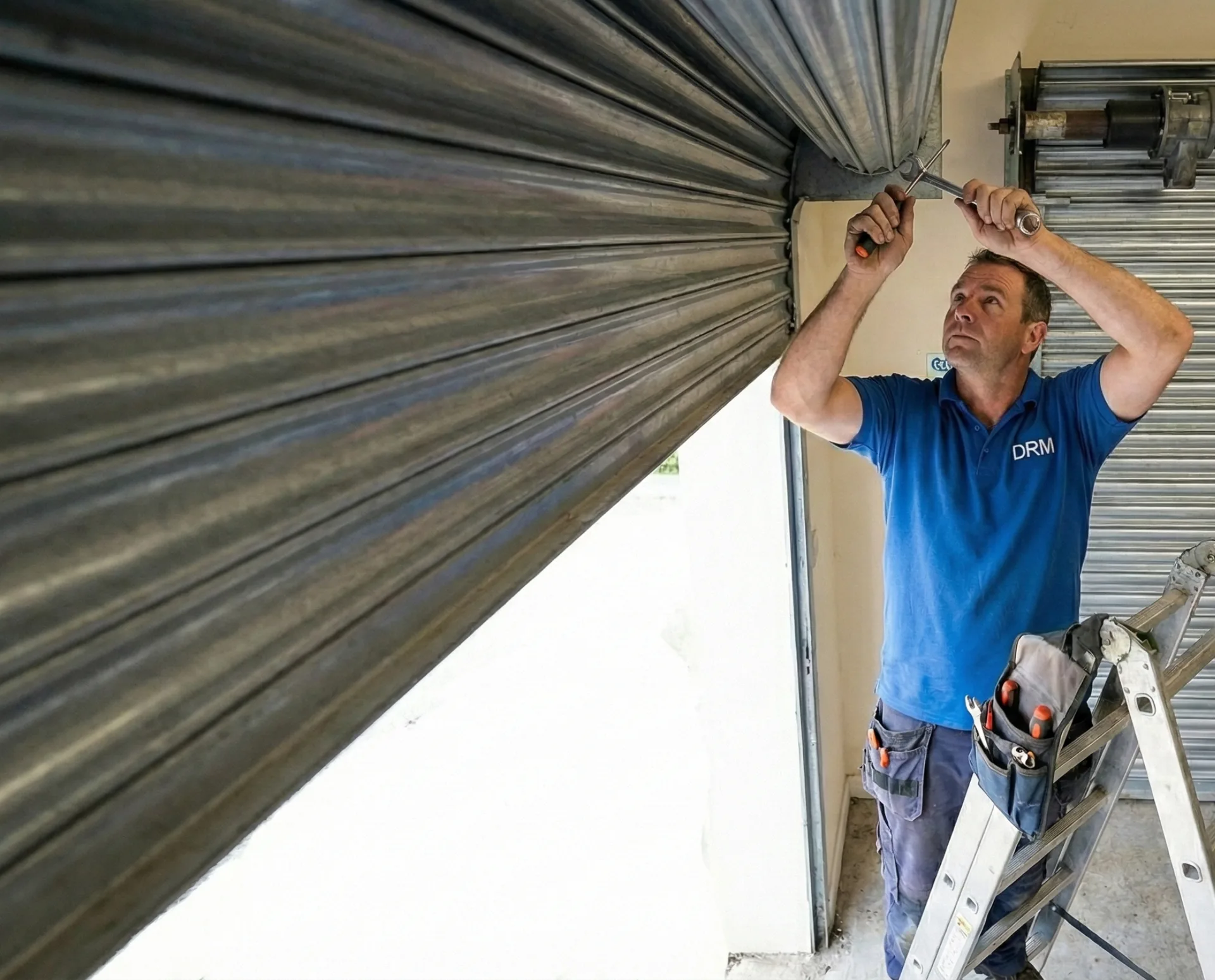 Reparation mecanisme rideau metallique Hermes